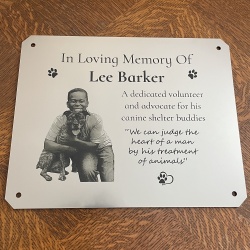 Memorial Plaque in Remembrance Plaque with Photograph Personalised Custom size memorial plaques in centimetres